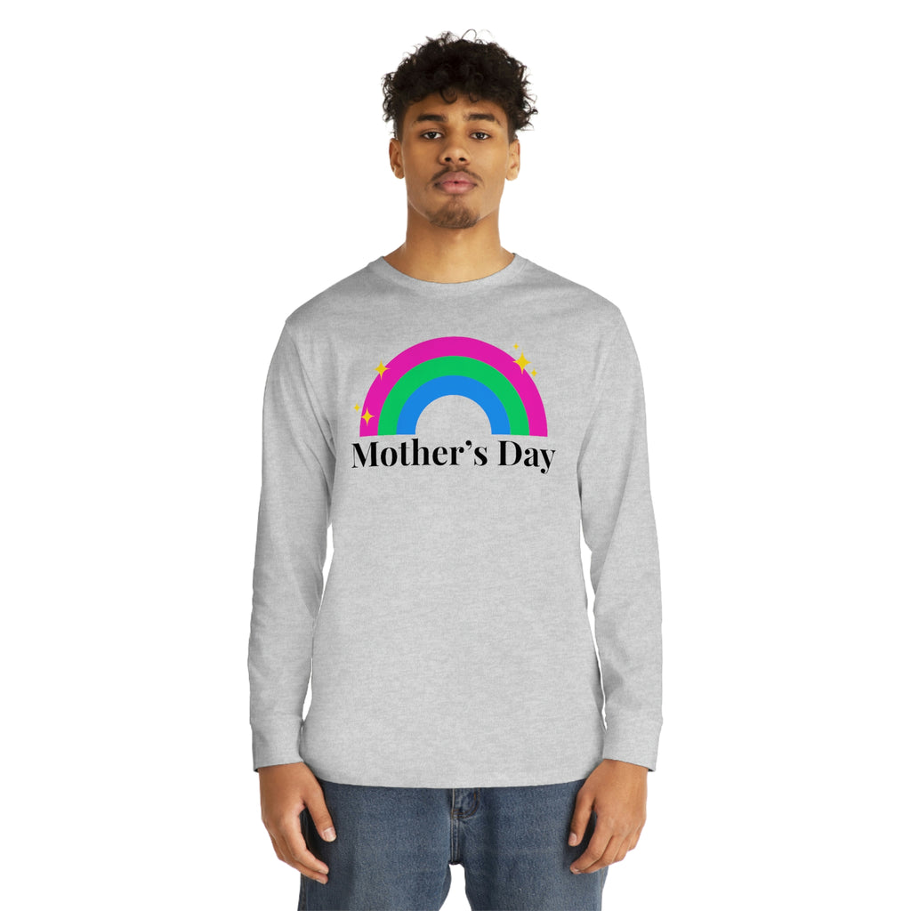 Polysexual Flag Long Sleeve Crewneck Tee - Mothers Day Printify