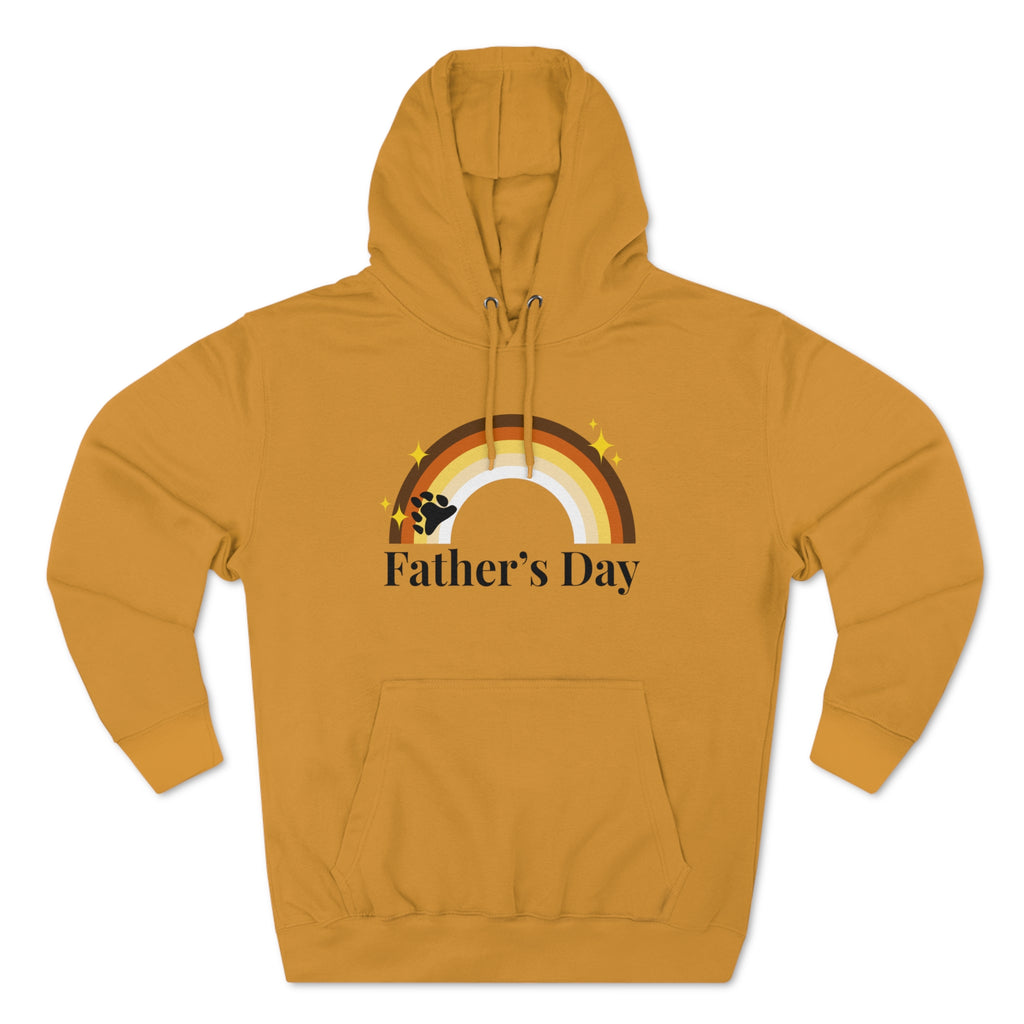 Bear Pride Flag Unisex Premium Pullover Hoodie - Father's Day Printify