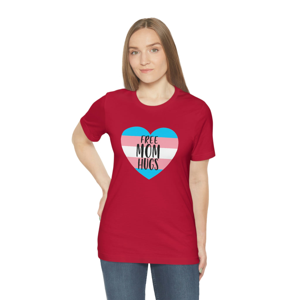 Transgender Pride Flag Mother's Day Unisex Short Sleeve Tee - Free Mom Hugs SHAVA CO