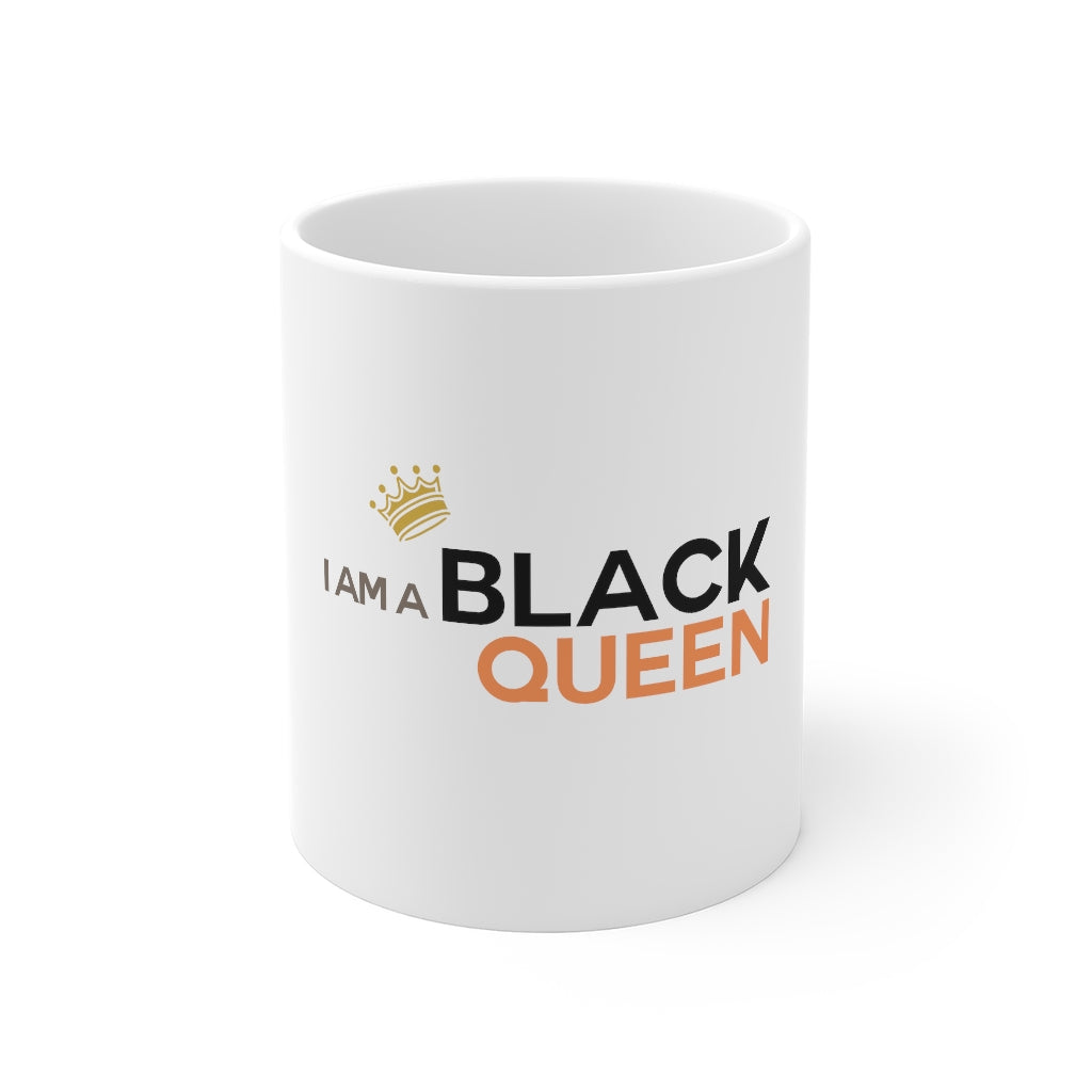 Affirmation Feminist pro choice 11oz White Mug - I Am Black Queen Printify