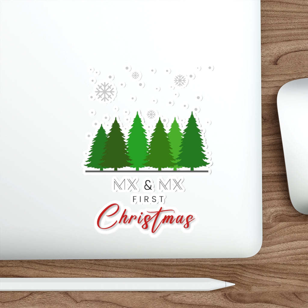 Christmas Die-Cut Stickers Printify