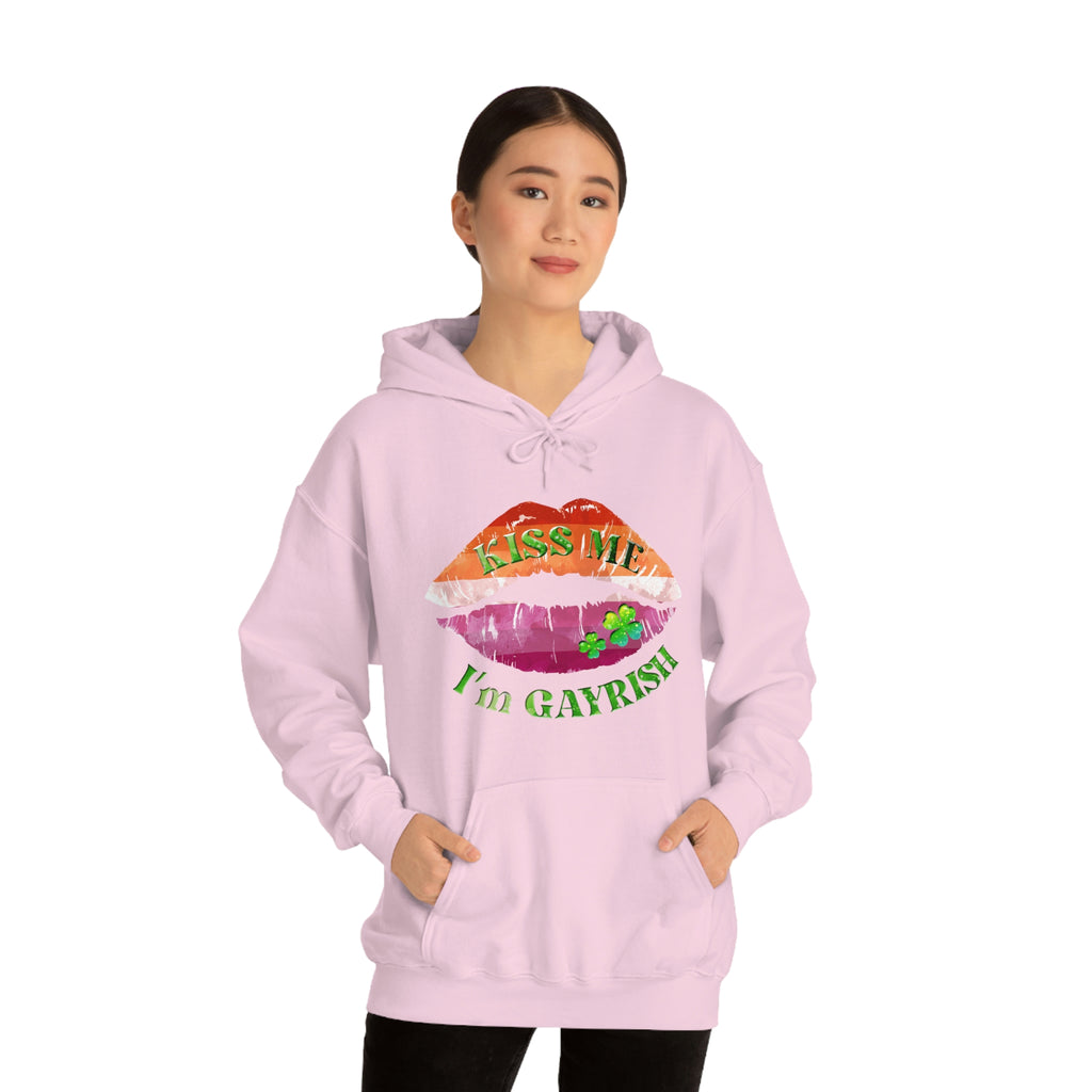 Lesbian Flag Hoodie St. Patrick's Day Unisex Size - Kiss Me SHAVA