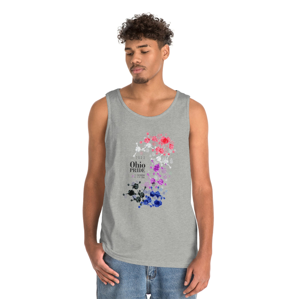 Genderfluid Flag Ohio Pride Heavy Cotton Tank Top Unisex Size - My Rainbow Is In My DNA SHAVA