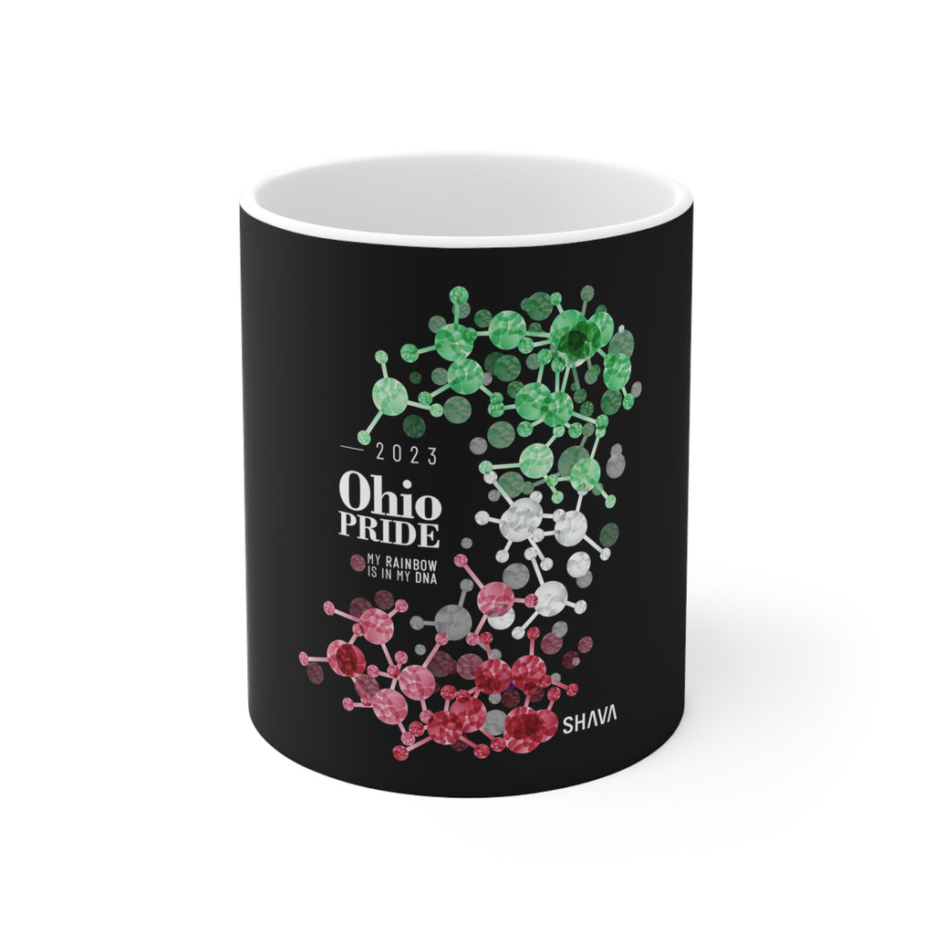 Abrosexual Ceramic Mug Ohio Pride - My Rainbow Is In My DNA SHAVA CO