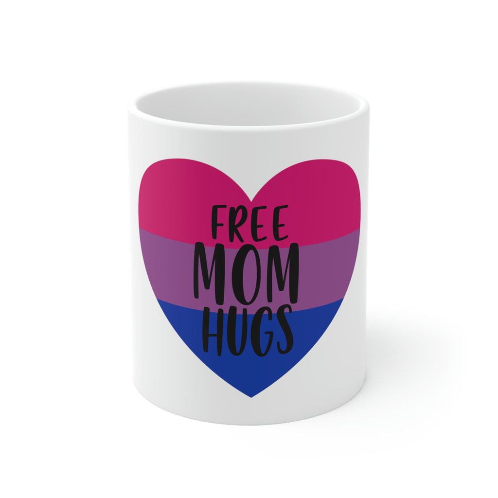 Bisexual Flag Ceramic Mug  - Free Mom Hugs Printify