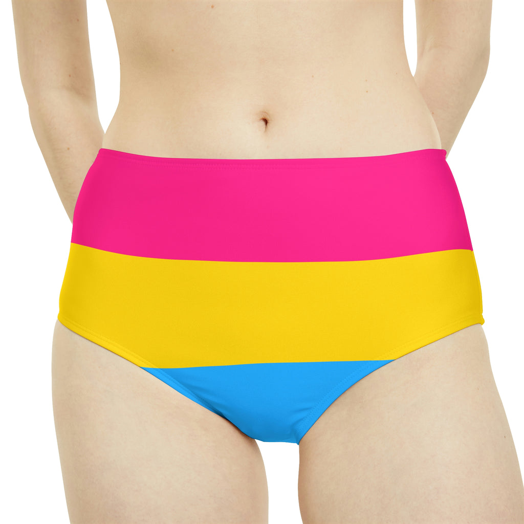 Pansexual Pride Flag High-Waist Hipster Bikini Bottom Printify