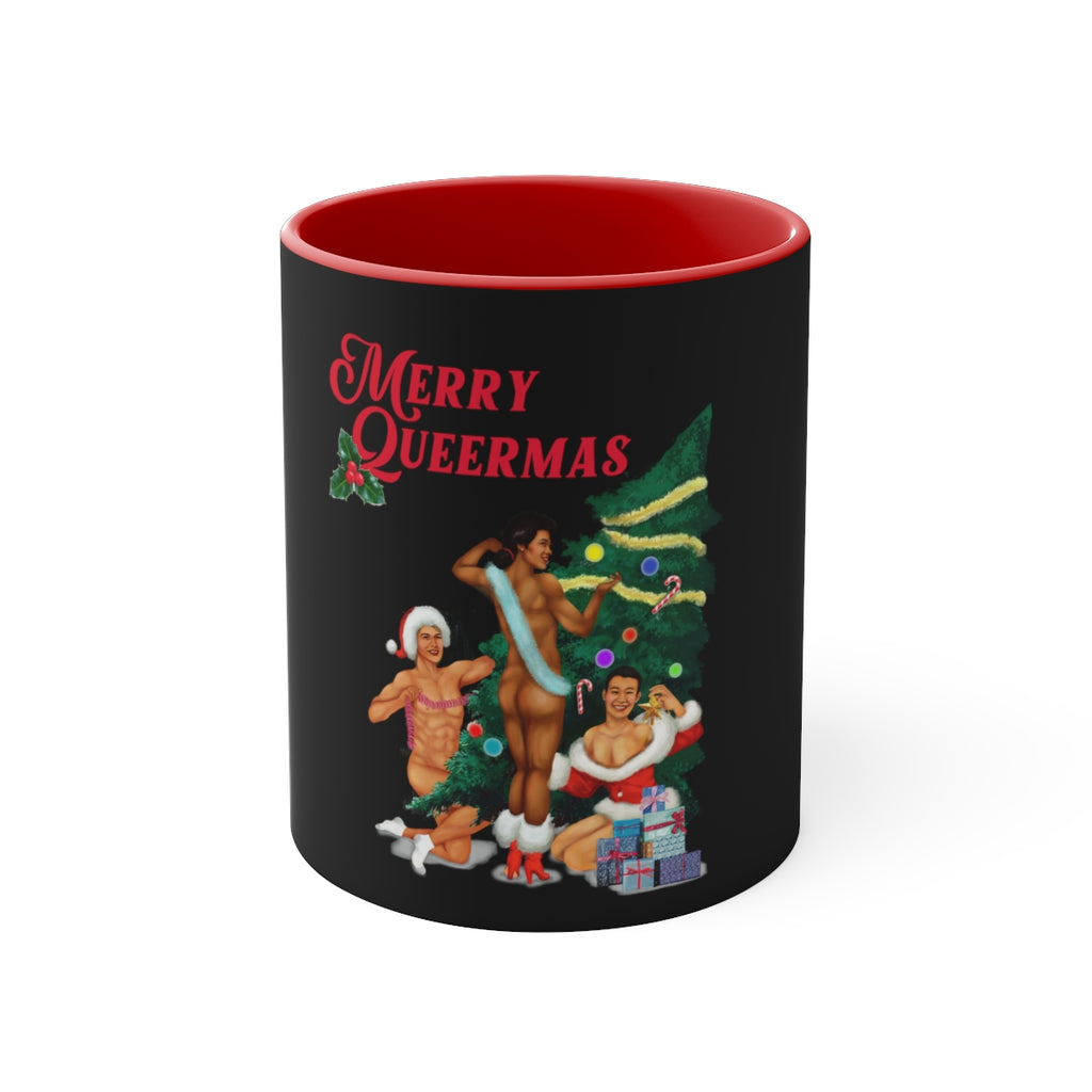 Christmas LGBTQ Two Tone Custom Accent Coffee Mug Printify