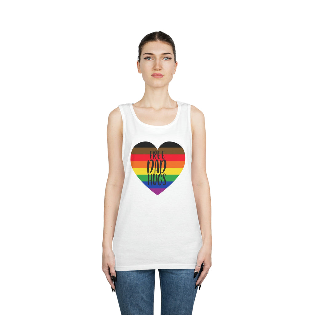 Philadelphia Pride Flag Heavy Cotton Tank Top Unisex Size - Free Dad Hugs Printify