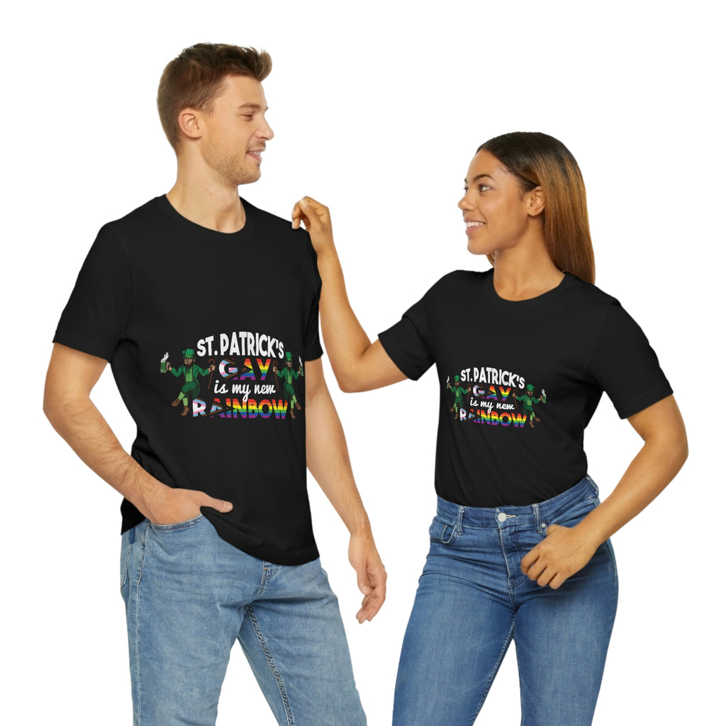 Progress Flag T-shirt Patrick's Day Unisex Size - St. Patrick's Gay Is My New Rainbow SHAVA