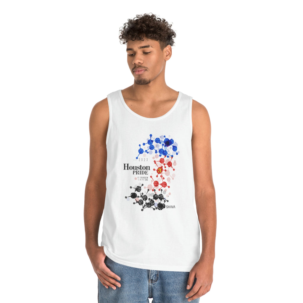 Polyamory Flag Houston Pride Heavy Cotton Tank Top Unisex Size - My Rainbow Is In My DNA SHAVA