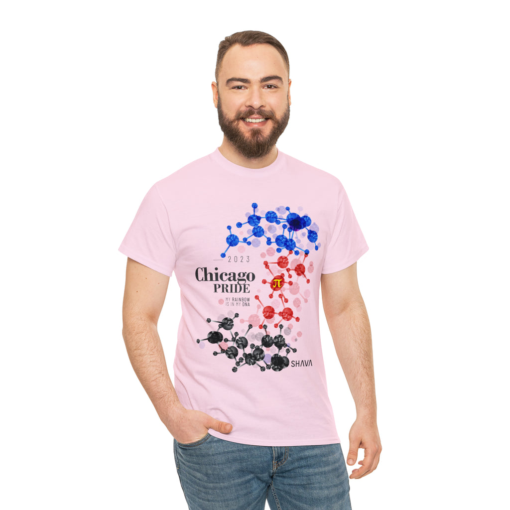 SHAVA CO Polyamory Flag 2023 Pride, Chicago Unisex Heavy Cotton Tee - My Rainbow Is In My DNA Printify