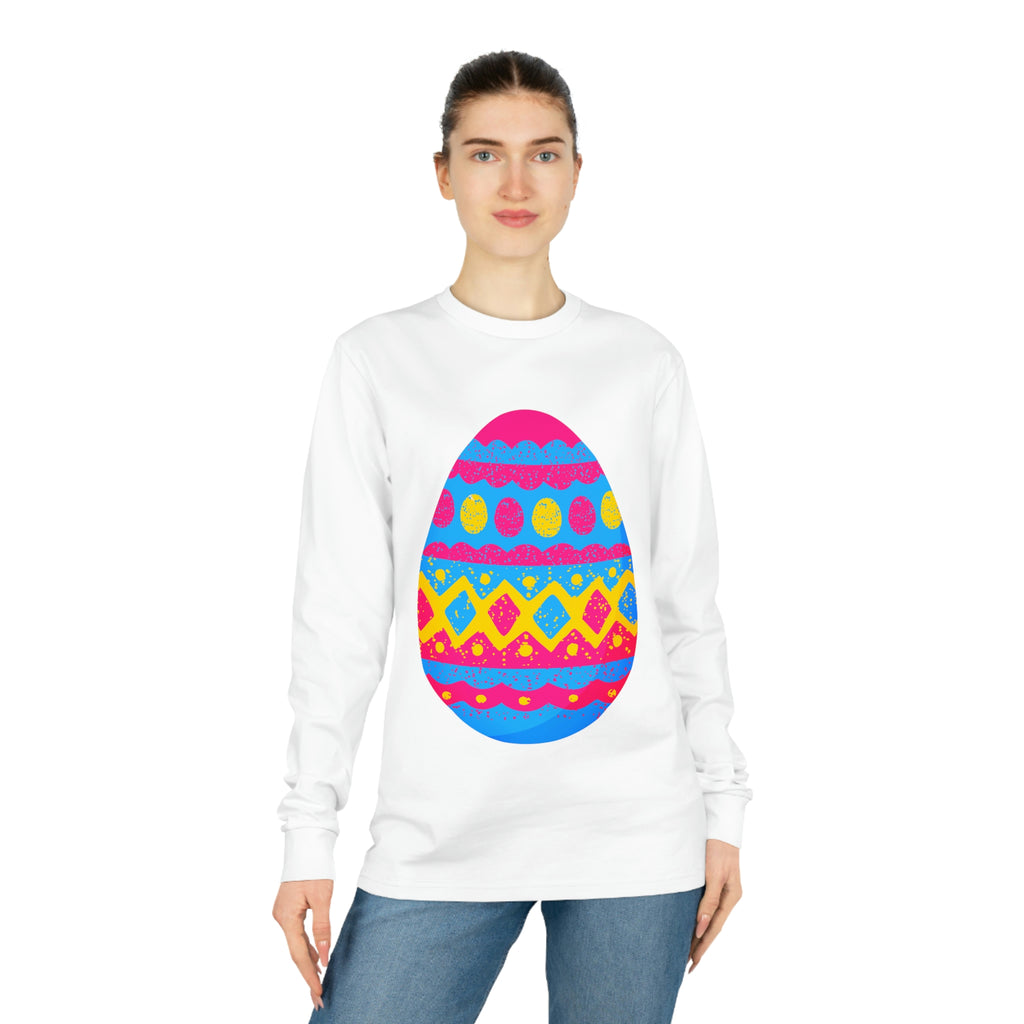 Pansexual Flag Shifts Dry Long Sleeve Tee Easter Festival Unisex Size - Egg SHAVA
