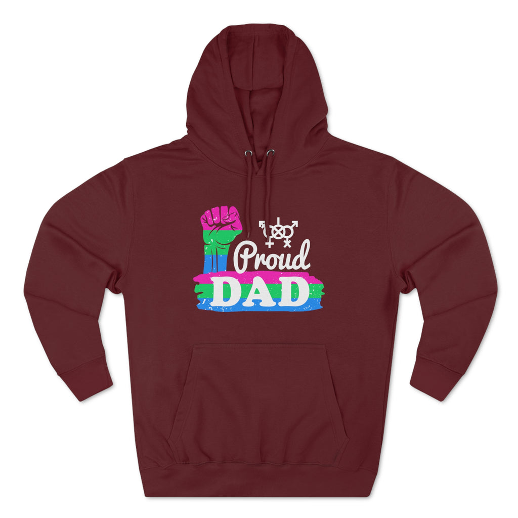 Polysexual Pride Flag Unisex Premium Pullover Hoodie - Proud Dad Printify
