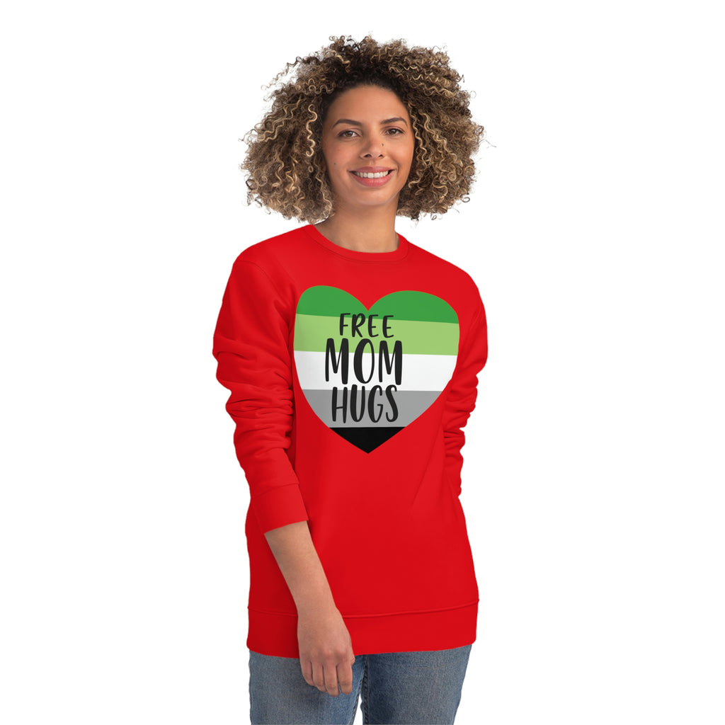 Aromantic Pride Flag Sweatshirt Unisex Size - Free Mom Hugs Printify