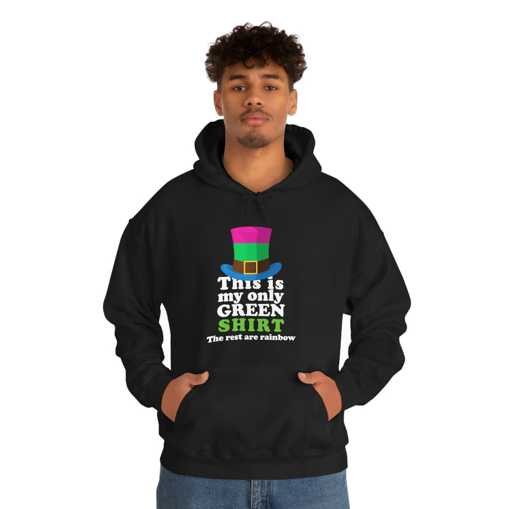 Polysexual Flag Hoodie St. Patrick's Day Unisex Size - This Is Only My Green Shirt SHAVA
