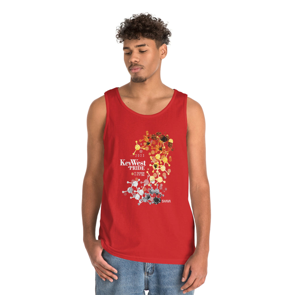 Bear Flag Key West Pride Heavy Cotton Tank Top Unisex Size - My Rainbow Is In My DNA SHAVA