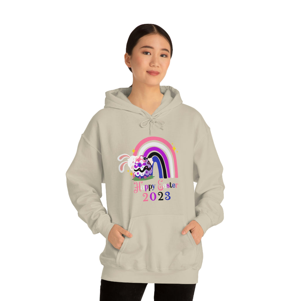 Genderfluid Flag Hoodie  Easter Festival Unisex Size - Happy Easter 2023 SHAVA