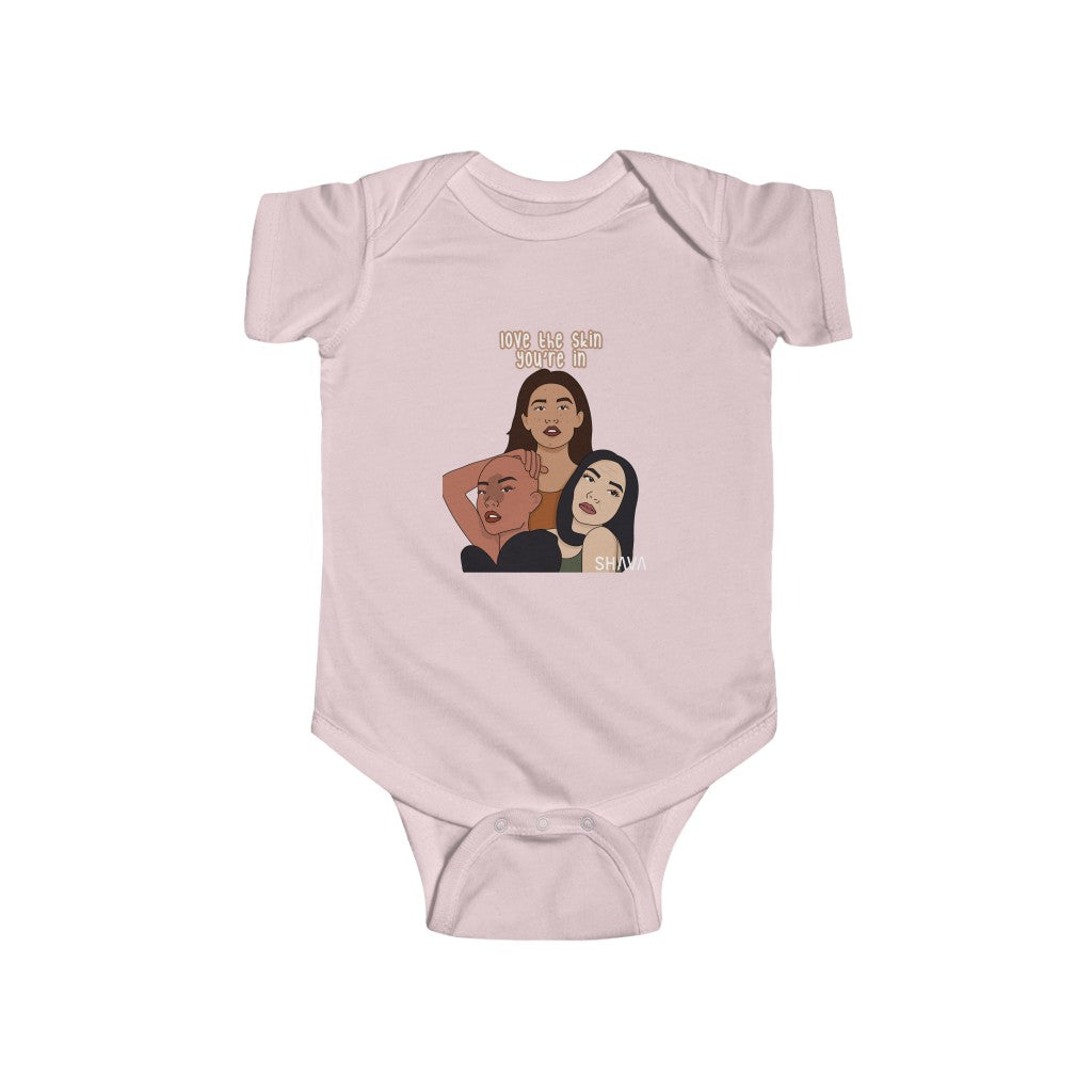 IAC KIDS Clothing Infant Fine Jersey Bodysuit / Love the skin You're in Printify