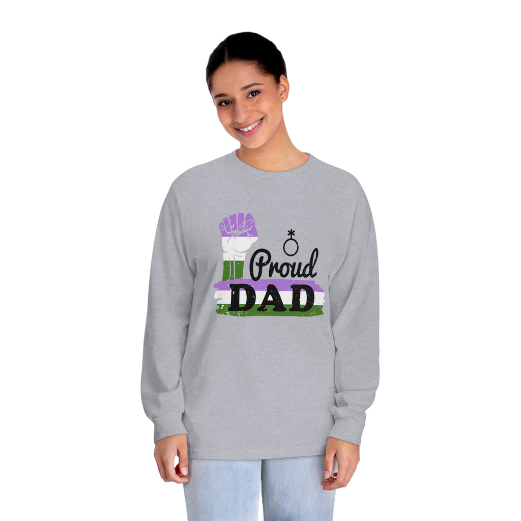 Genderqueer Pride Flag Unisex Classic Long Sleeve Shirt - Proud Dad Printify