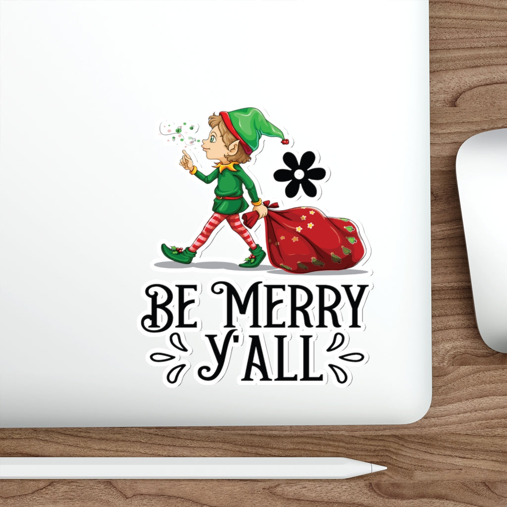 Christmas Die-Cut Stickers Printify