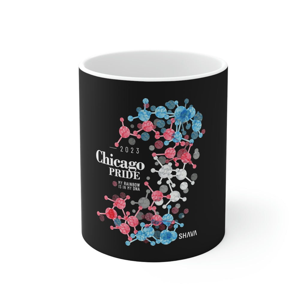 Transgender Flag Ceramic Mug Chicago Pride - Rainbow Is In My DNA SHAVA CO