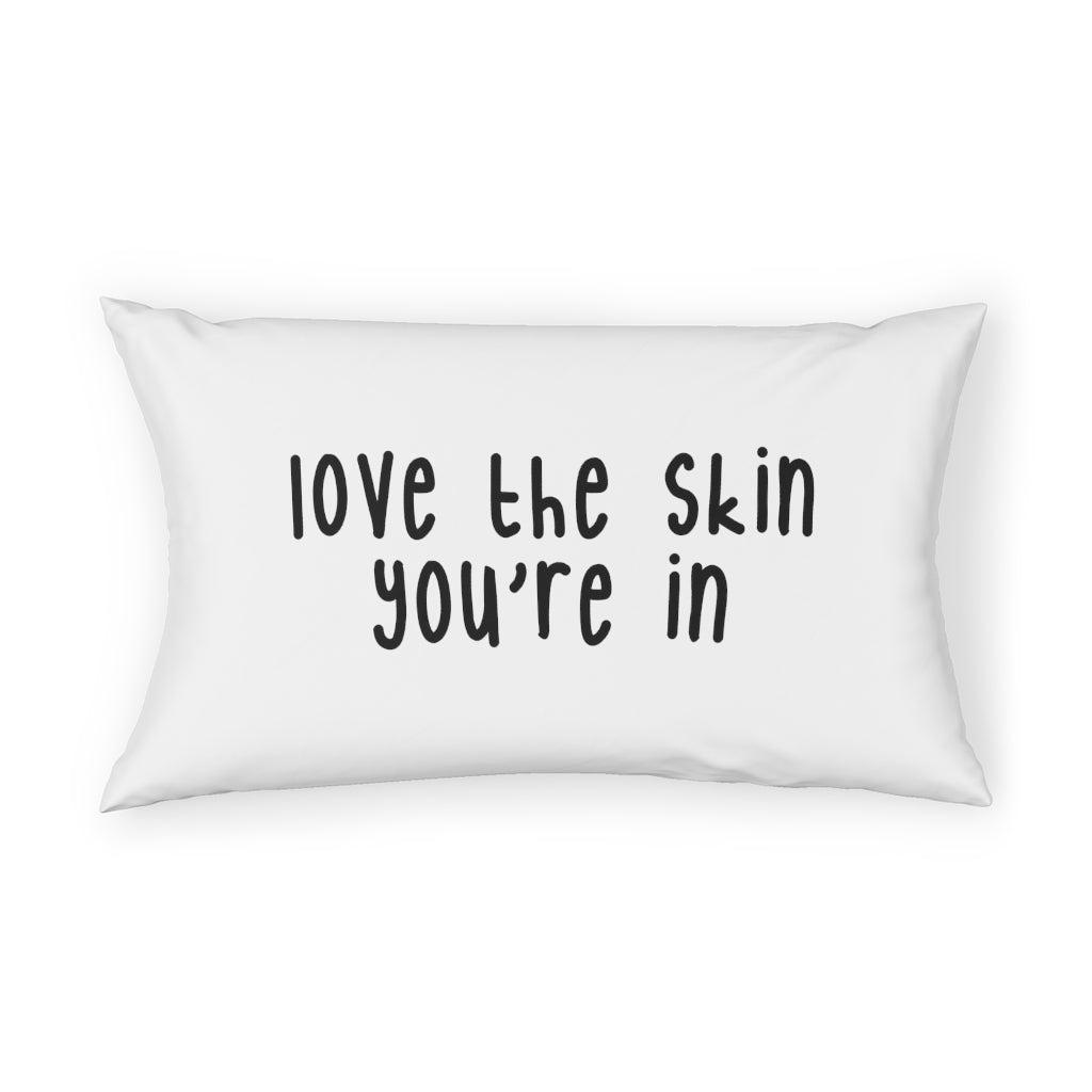 Affirmation Feminist Pro Choice Pillow Shams - Love The Skin I'm In (black) Printify