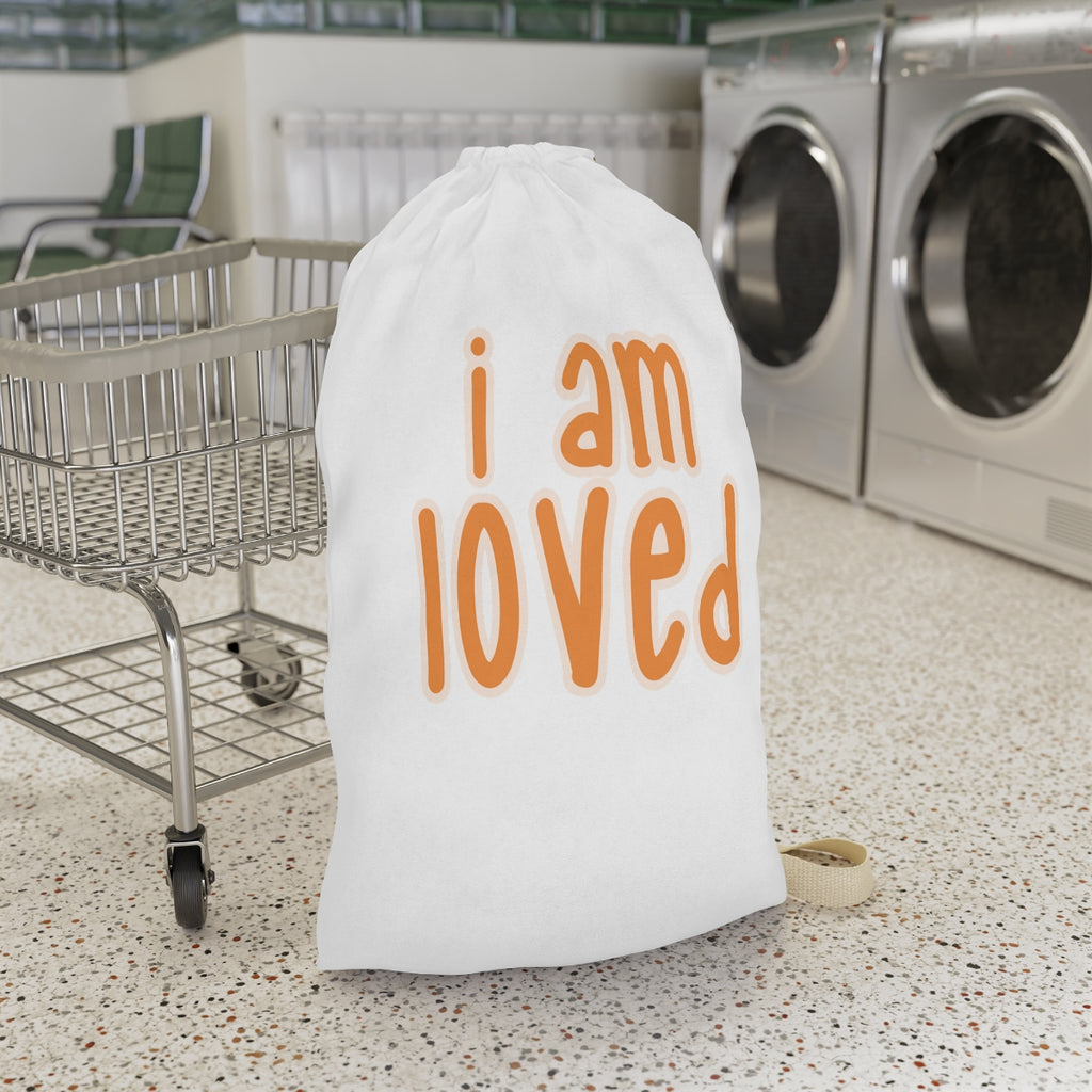 Affirmation Feminist pro choice Laundry Bag -  I am LOVED Printify
