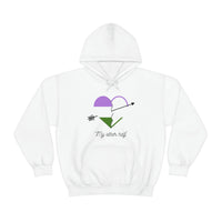 Thumbnail for Genderqueer  Flag LGBTQ Affirmation Hoodie Unisex Size - The Other Half Printify