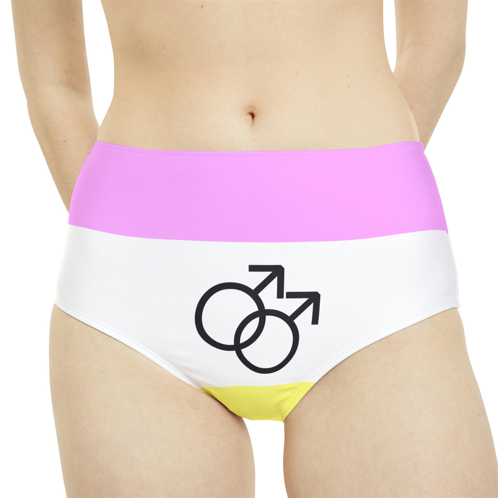 Twink Pride Flag High-Waist Hipster Bikini Bottom Printify