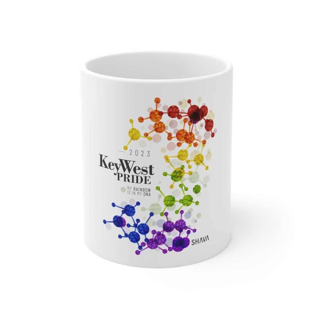 Rainbow Flag Ceramic Mug Key West Pride - Rainbow Is In My DNA SHAVA CO