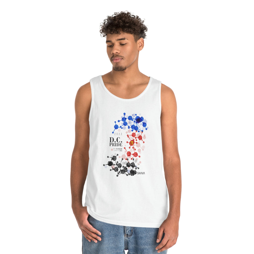 Polyamory Flag D.C Pride Heavy Cotton Tank Top Unisex Size - My Rainbow Is In My DNA SHAVA