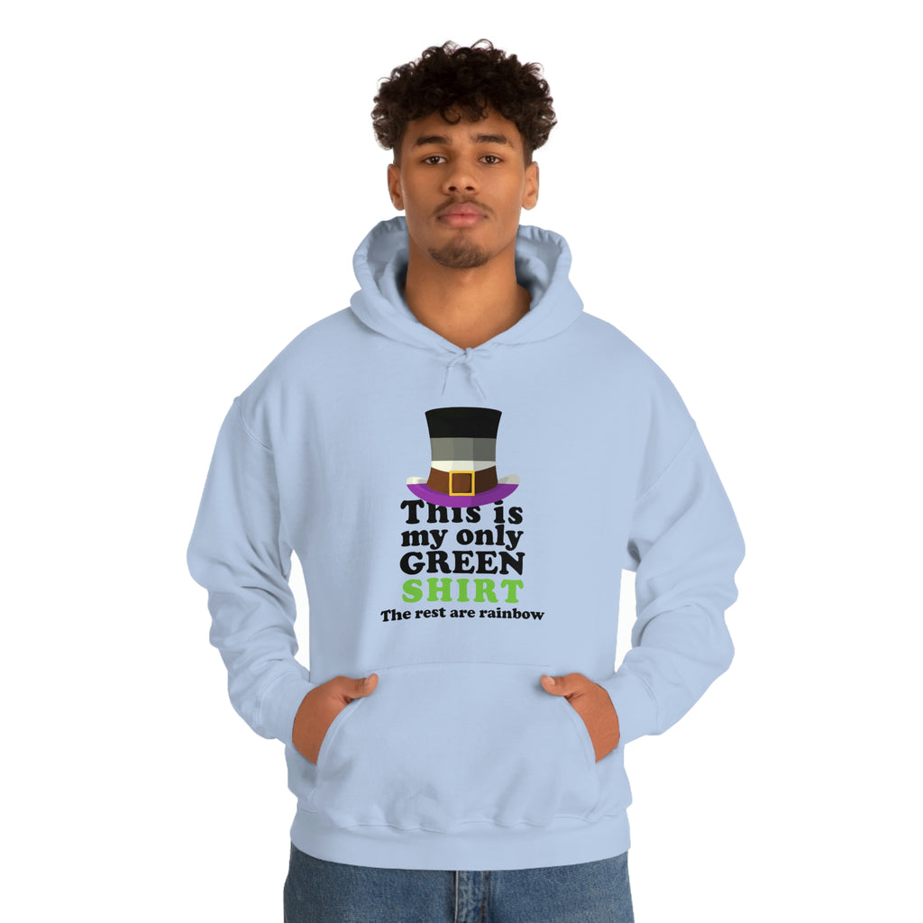 Asexual Flag Hoodie St. Patrick's Day Unisex Size - This Is Only My Green Shirt SHAVA