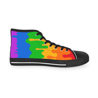 Thumbnail for Pride Drip Rainbow Flag LGBTQ High Top Sneakers Unisex Size Printify