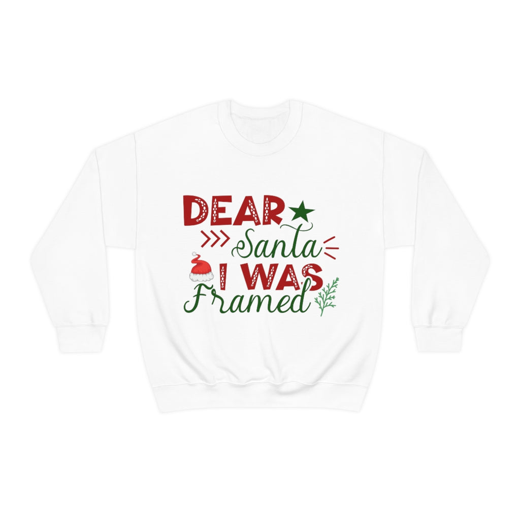 Merry Christmas Unisex Sweatshirts , Sweatshirt , Women Sweatshirt , Men Sweatshirt ,Crewneck Sweatshirt, Dear Santa I Was Framed Printify