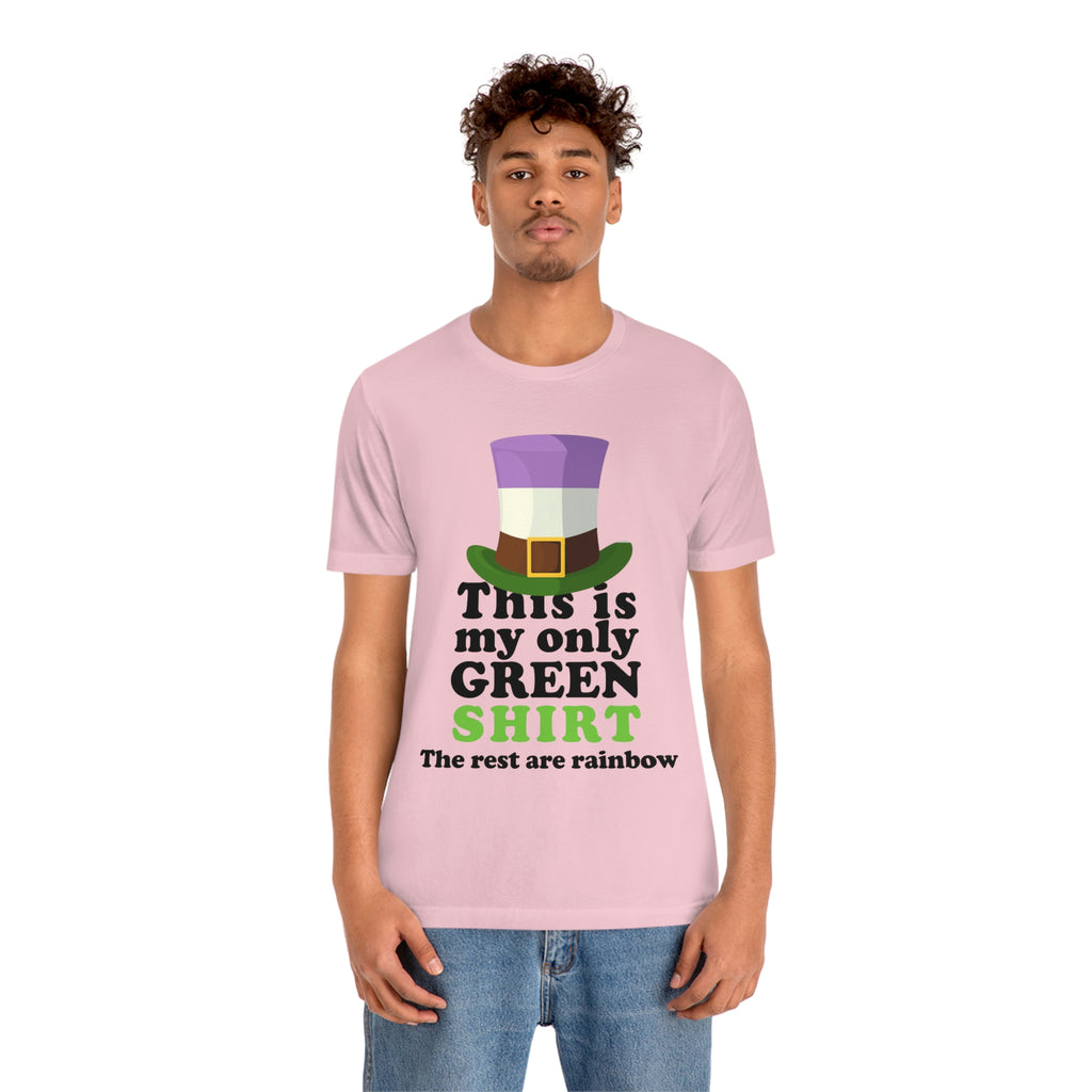 Genderqueer Flag T-shirt Patrick's Day Unisex Size - This Is My Only Green Shirt SHAVA