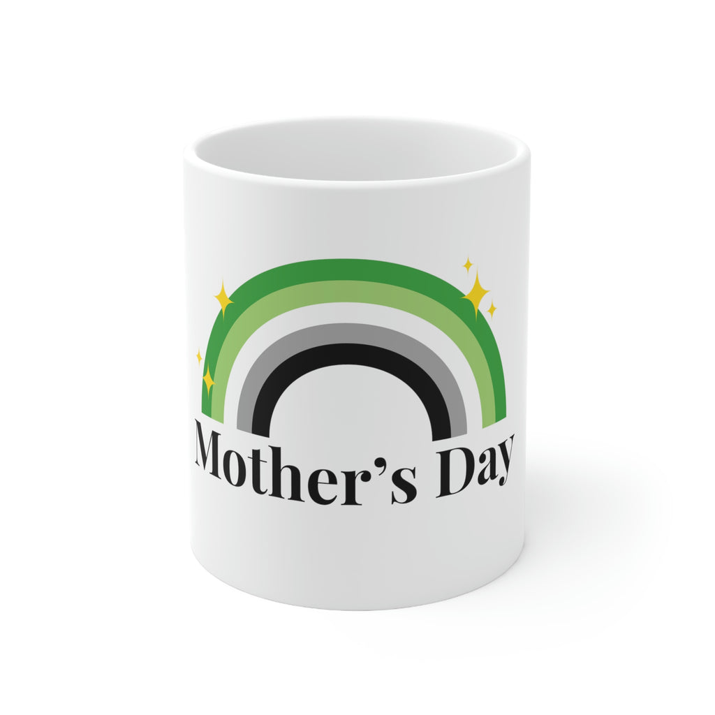 Aromantic Flag Ceramic Mug  - Mother's Day Printify