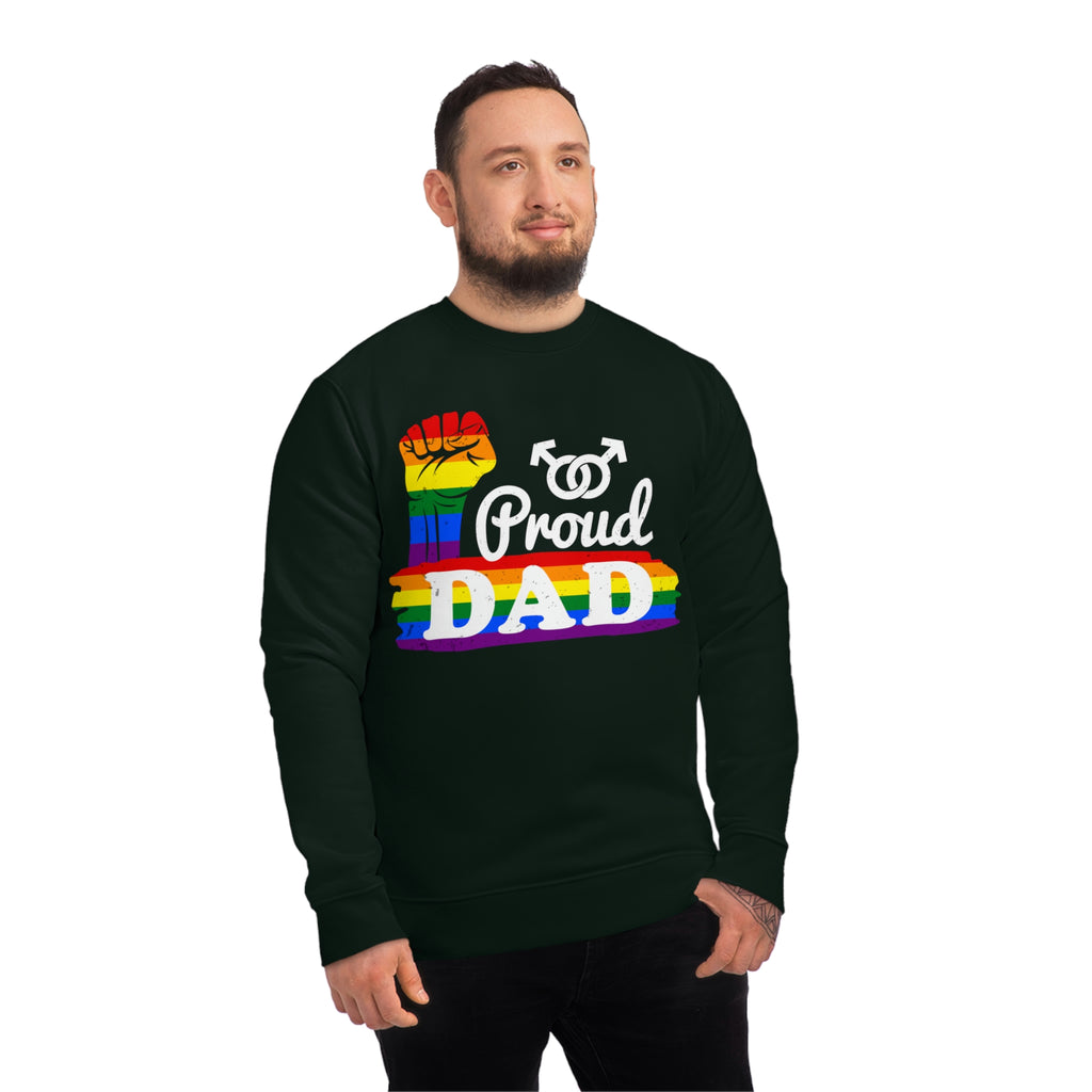Rainbow Pride Flag Sweatshirt Unisex Size - Proud Dad Printify