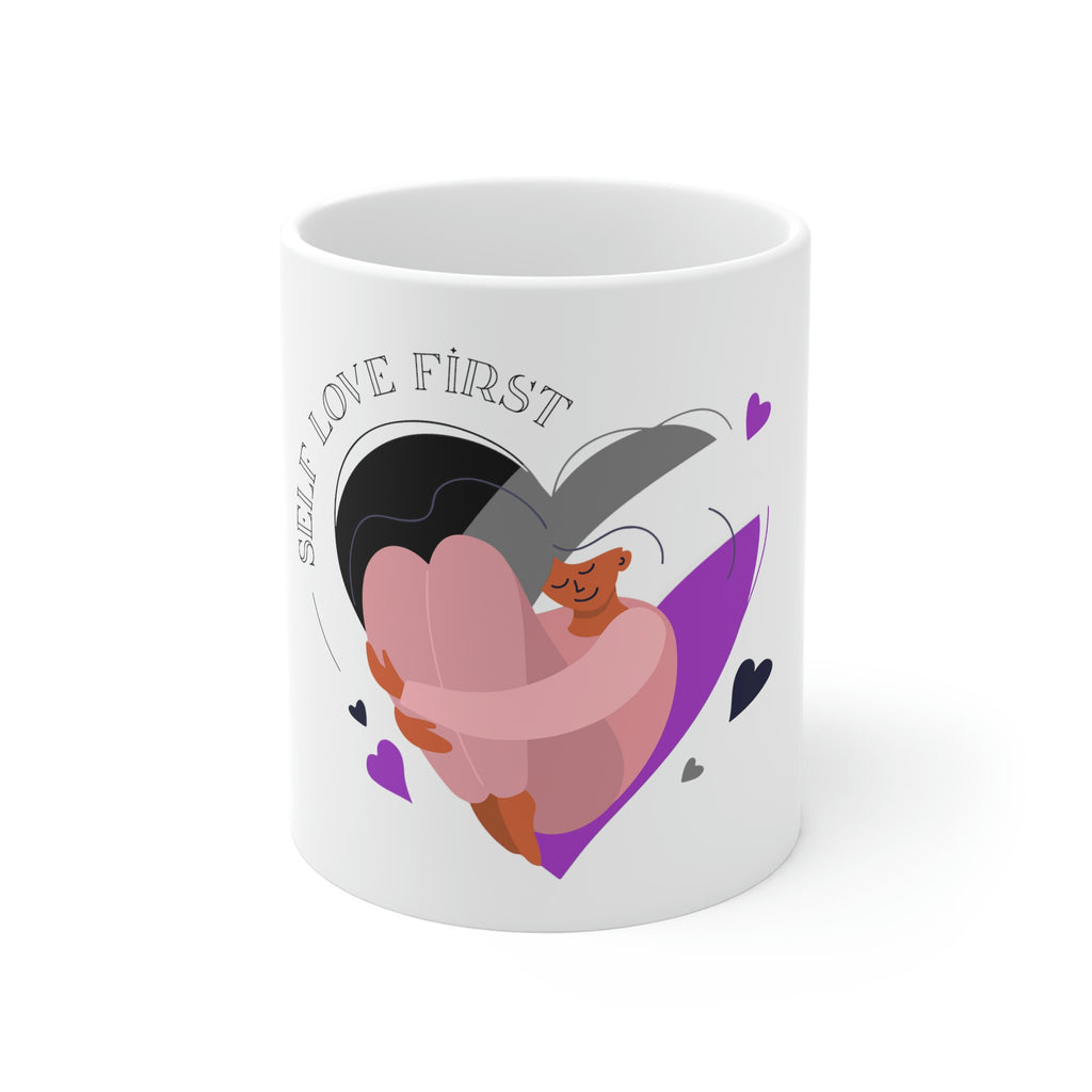 11oz White Mug - Self Love First Printify