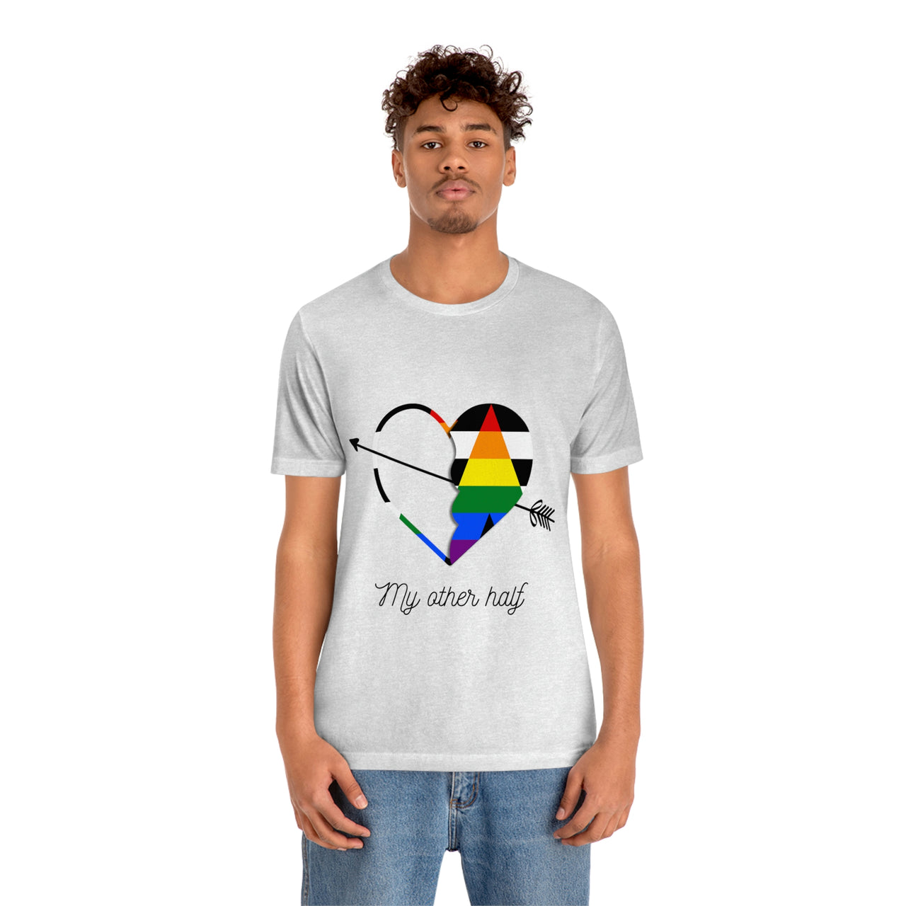 Straight Ally Flag LGBTQ Affirmation T-shirt Unisex Size - My Other Half Printify