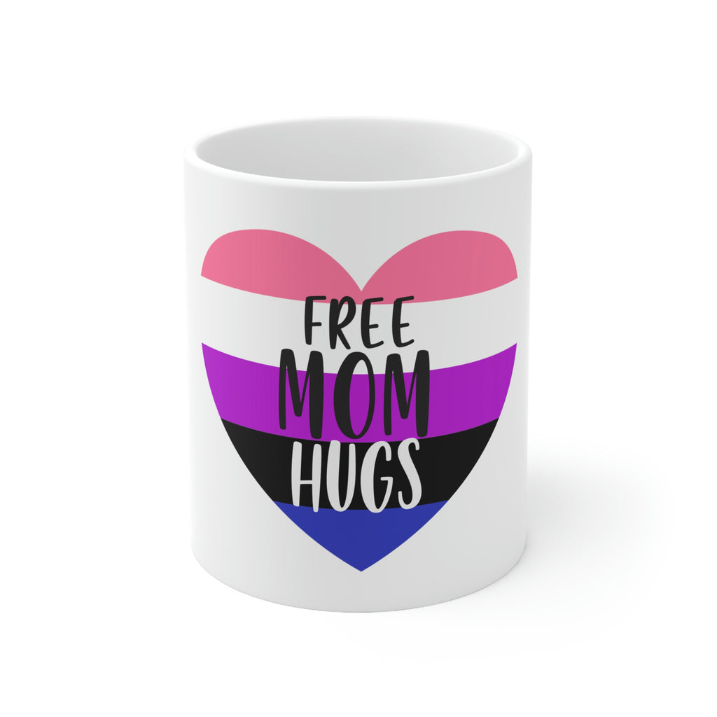 Genderfluid Flag Ceramic Mug  - Free Mom Hugs Printify