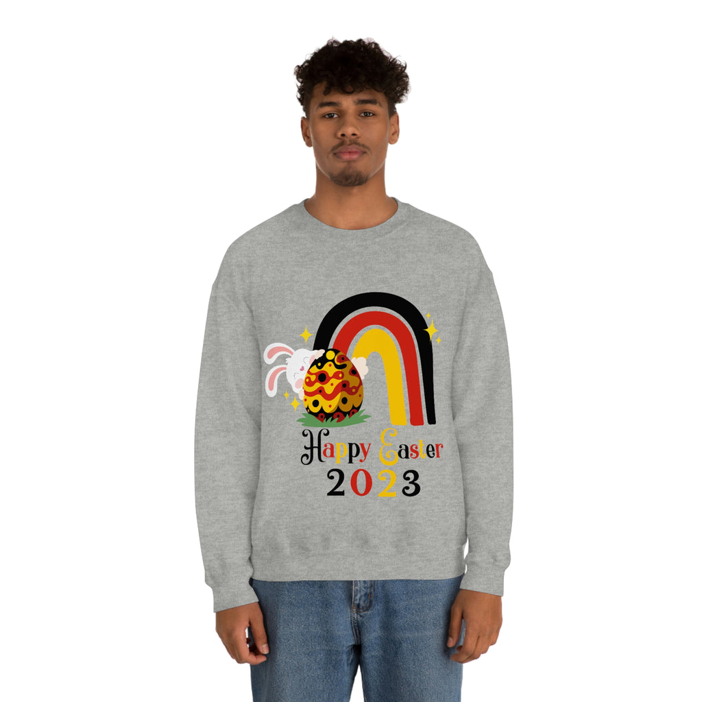 Rubber Flag Heavy Blend Crewneck Sweatshirt Easter Festival Unisex Size - Happy Easter 2023 SHAVA