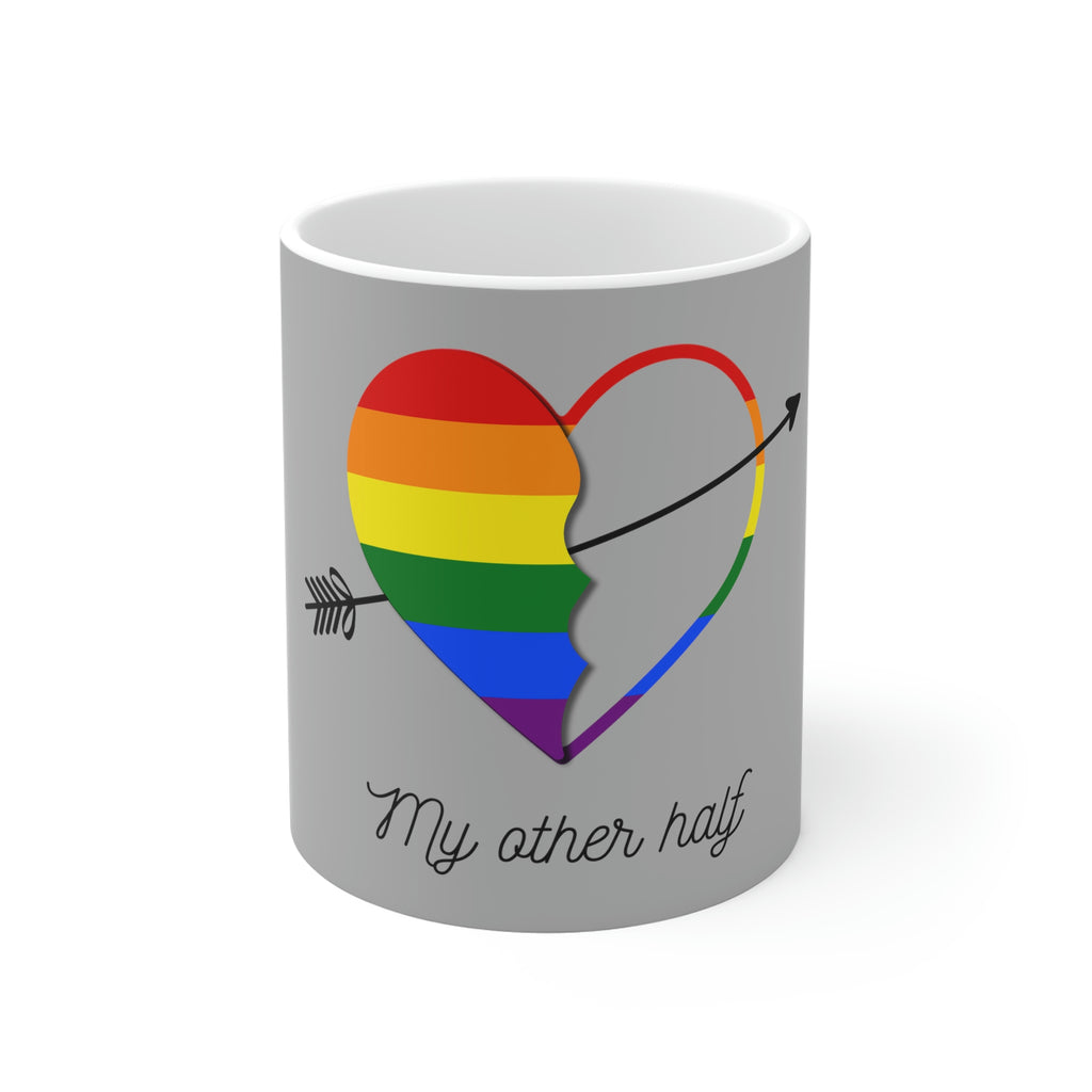 11oz Light Grey Mug - My Other Half Printify