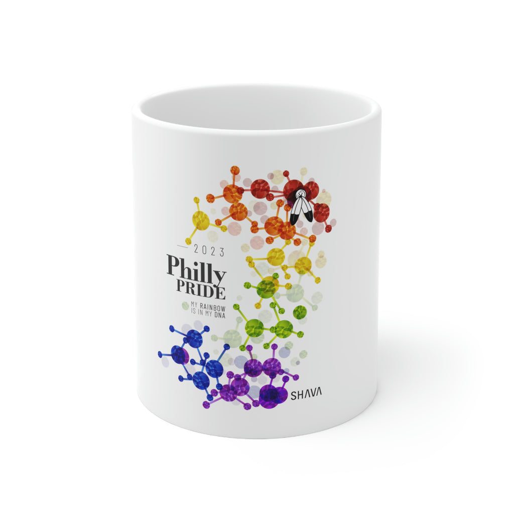 Two Spirit Philly Pride Ceramic Mug - Rainbow Is In My DNA SHAVA CO