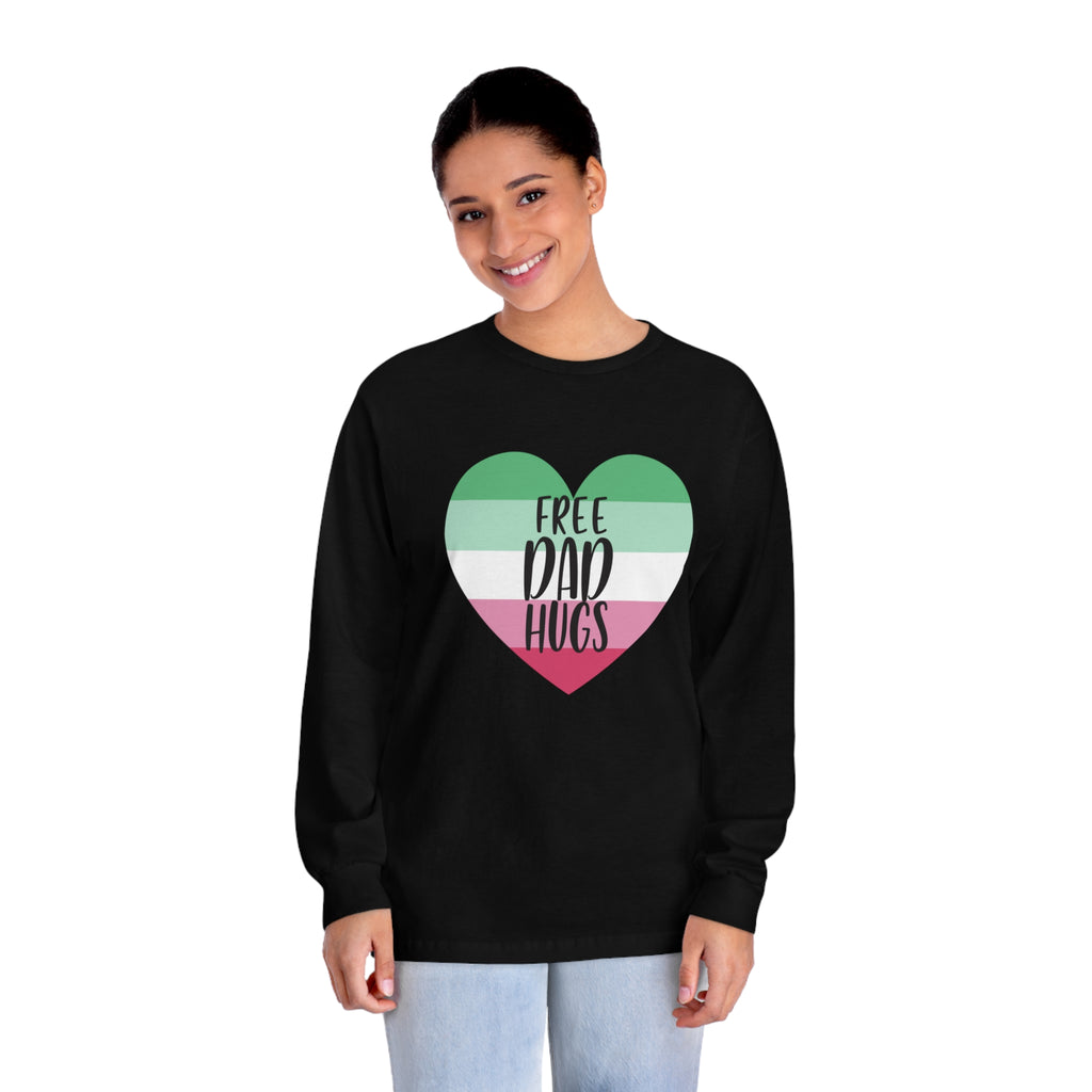 Abrosexual Pride Flag Unisex Classic Long Sleeve Shirt - Free Dad Hugs Printify