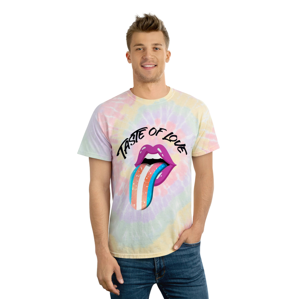 Transgender Flag Tie-Dye Spiral T-Shirt Valentines Day Unisex Size - Taste Of Love Printify