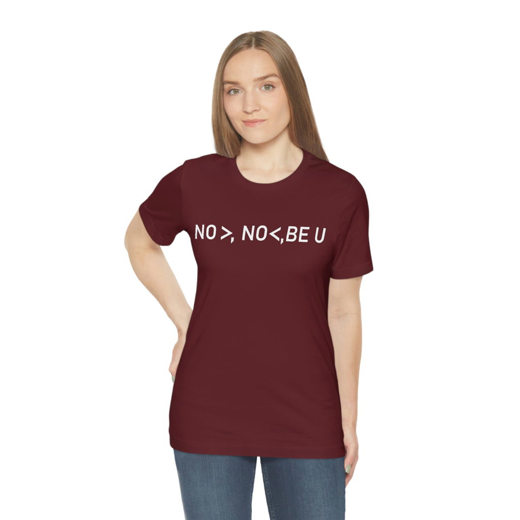 Affirmation Feminist Pro Choice T-Shirt Women's Size , NO >, NO < ,BE U Printify