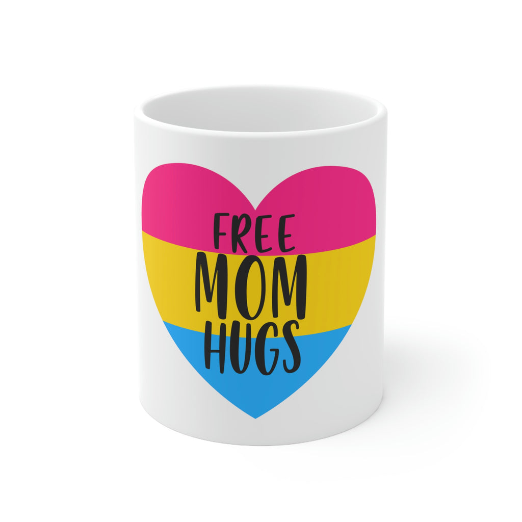 Pansexual Flag Ceramic Mug  - Free Mom Hugs Printify