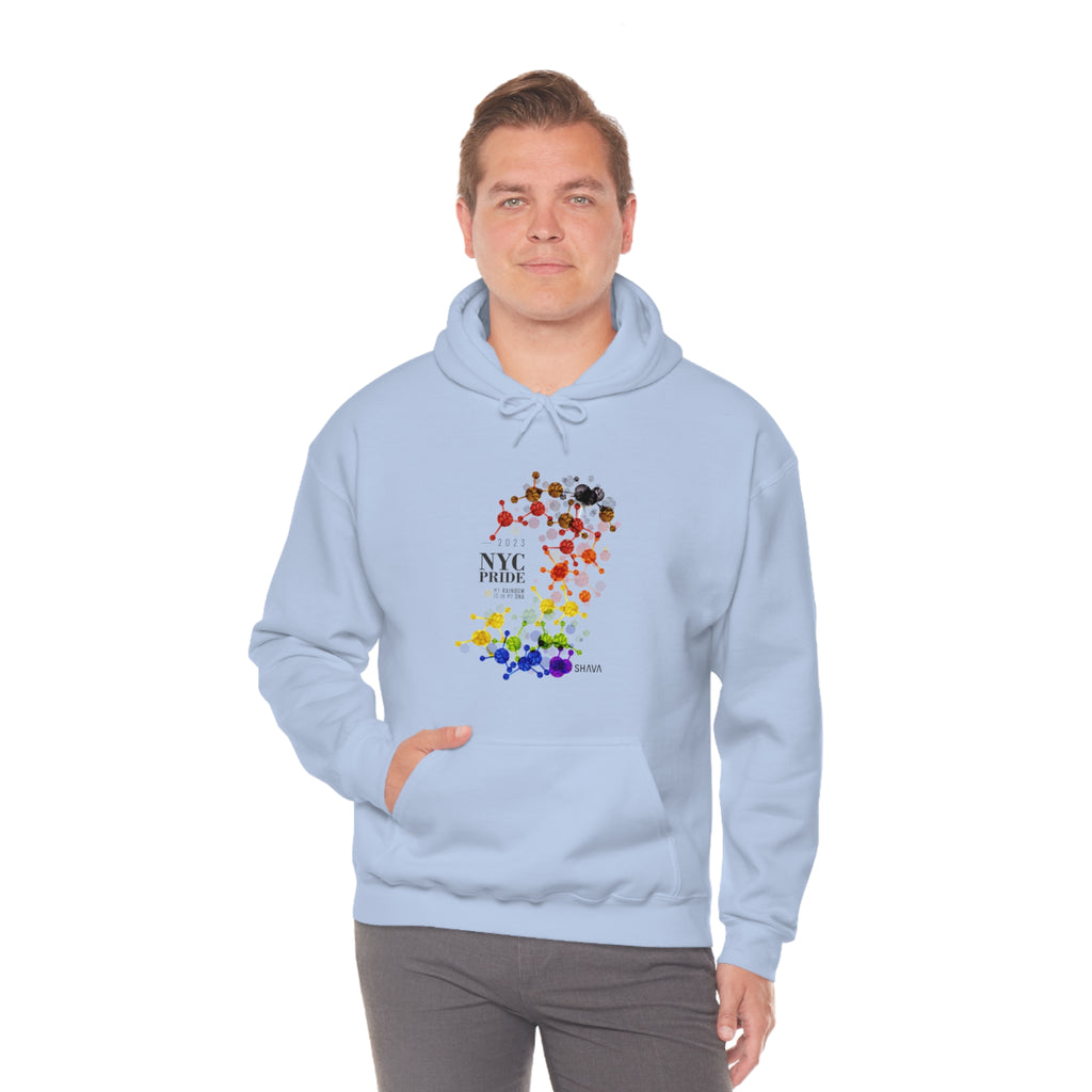 SHAVA CO Philadelphia Flag 2023 Pride, New York City Unisex Heavy Blend™ Hooded Sweatshirt - My Rainbow Is In My DNA SHAVA CO