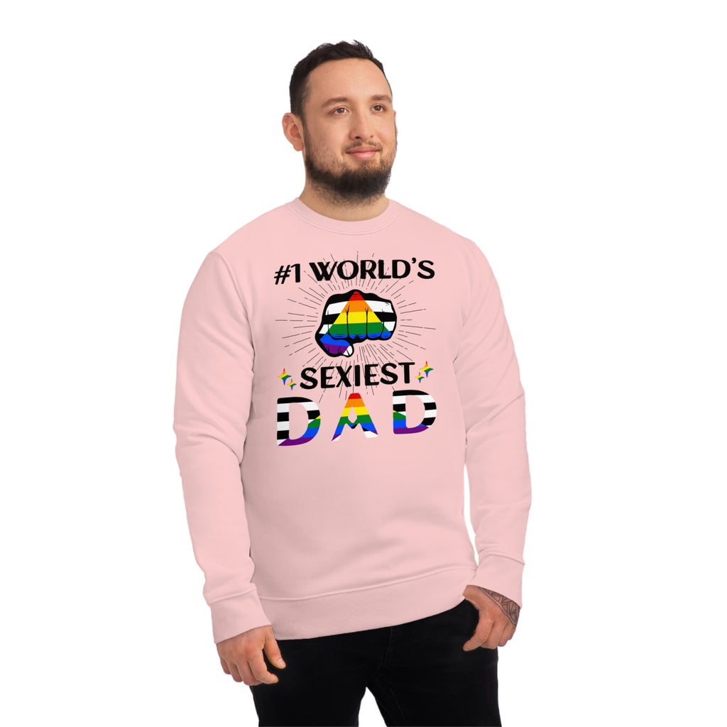 Straight Ally Pride Flag Sweatshirt Unisex Size - #1 World's Sexiest Dad Printify