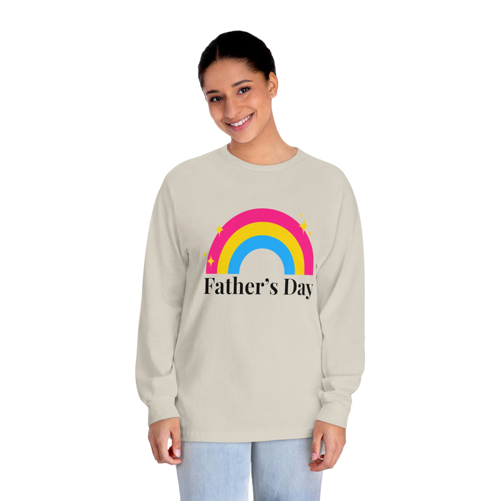 Pansexual Pride Flag Unisex Classic Long Sleeve Shirt - Father's Day Printify